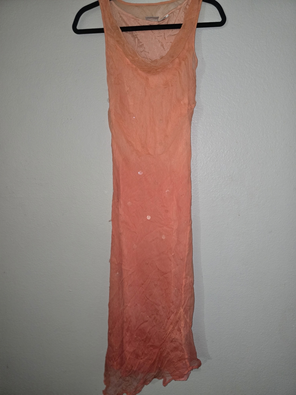 Newport News Coral to Peach Ombre Sleeveless Maxi Dress